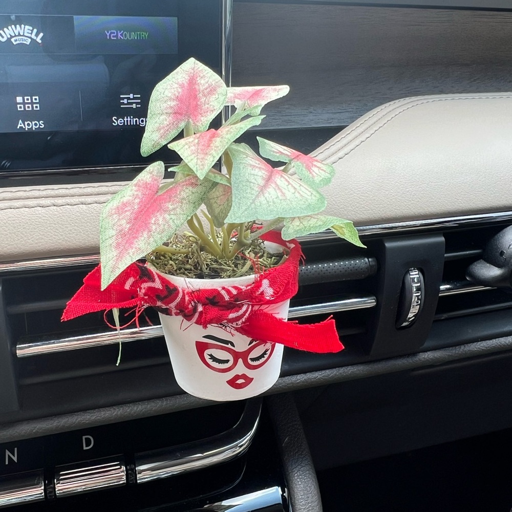 Car vent clip! Handmade, add your own essential oil if you want an air freshner.